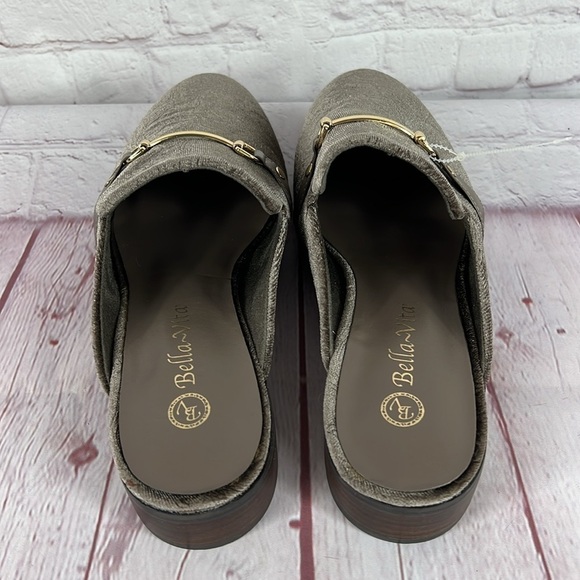 Bella Vita Babs II Loafer Mule Taupe Velvet Size 10 - Picture 3 of 7